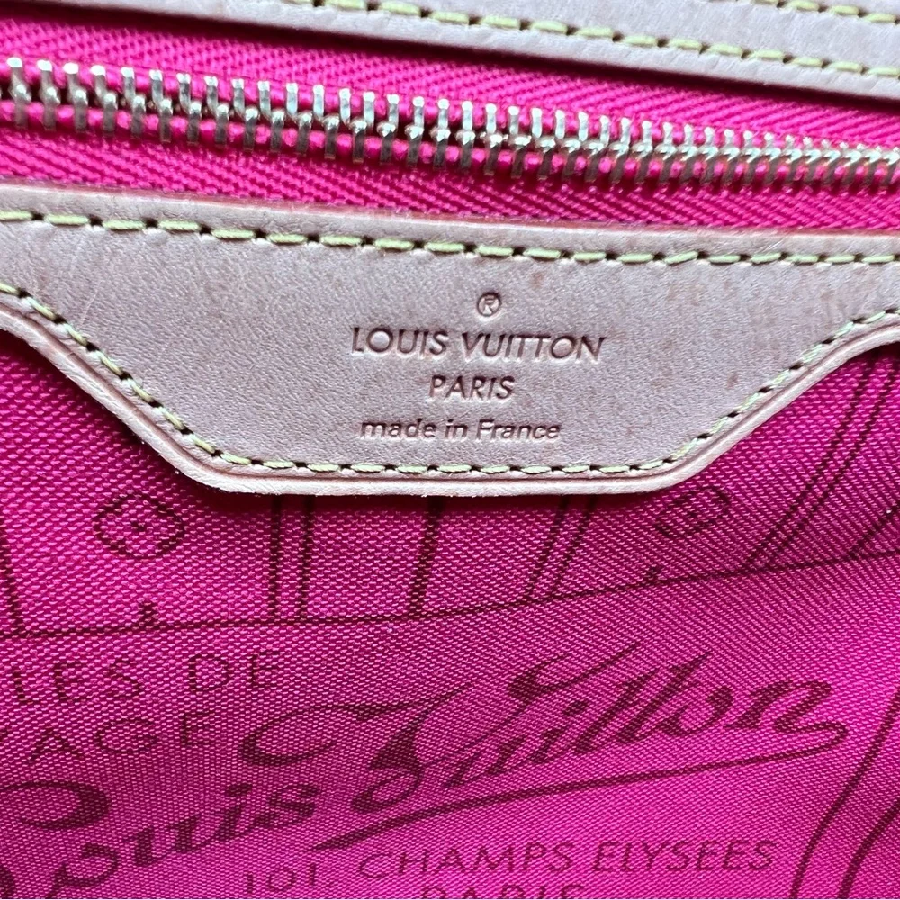 LOUIS VUITTON Neverfull My LV Heritage MM Monogram With Pouch Pink Stripes - Picture 12 of 14